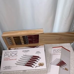 Wolfgang Puck 6 pc Steak Knife Set W/Case